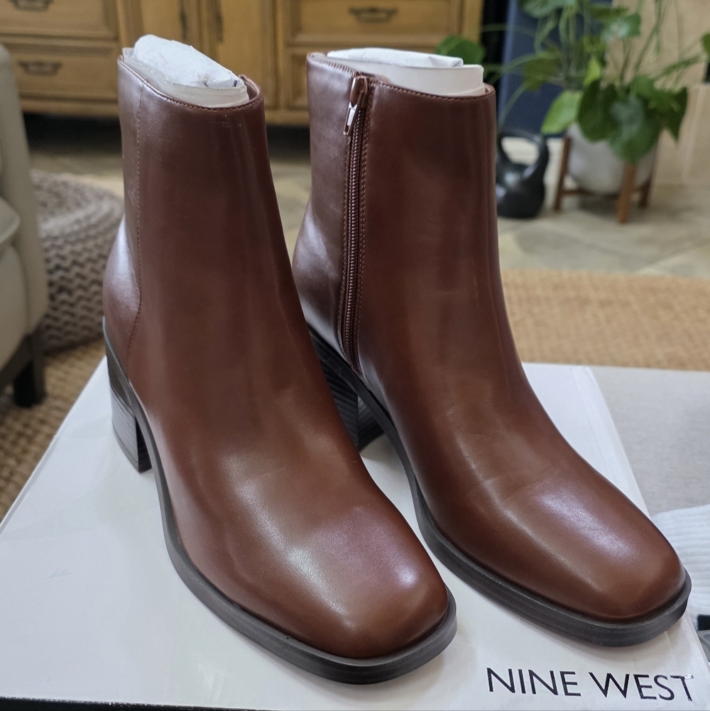 Nine West Women's Brown Ankle Boots_Amatto